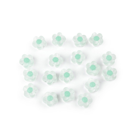 Perle in plastica opaca, motivo: fiore, dimensioni: ø 13 mm - Salmone scuro (180 Grammi) Perle in plastica opaca, motivo: fiore, dimensioni: ø 13 mm - Salmone scuro (180 Grammi)