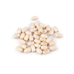 Koraliki drewniane oliwka 6x10 mm - Naturalny jasny (10 Gramy)