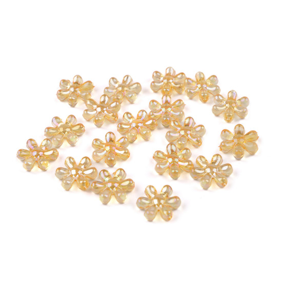 Koraliki plastikowe kwiaty ø17 mm z efektem ab - Miętowy (180 Gramy) Koraliki plastikowe kwiaty ø17 mm z efektem ab - Miętowy (180 Gramy)