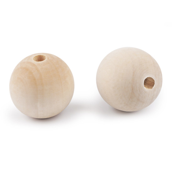 Große unlackierte holzperlen ø 40 mm - Natürlich hell (20 Stücke) Große unlackierte holzperlen ø 40 mm - Natürlich hell (20 Stücke)