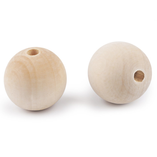 Große unlackierte holzperlen ø 50 mm - Natürlich hell (20 Stücke) Große unlackierte holzperlen ø 50 mm - Natürlich hell (20 Stücke)