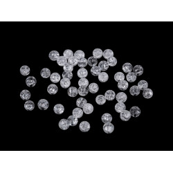 Cracked crystal synthetic mineral vbeads ø4 mm - Crystal (100 Pieces)