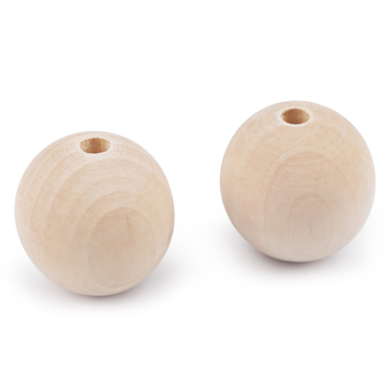 Dřevěné korále nelakované ø45 mm - Přírodní sv. (2 Kusy) Dřevěné korále nelakované ø45 mm - Přírodní sv. (2 Kusy)