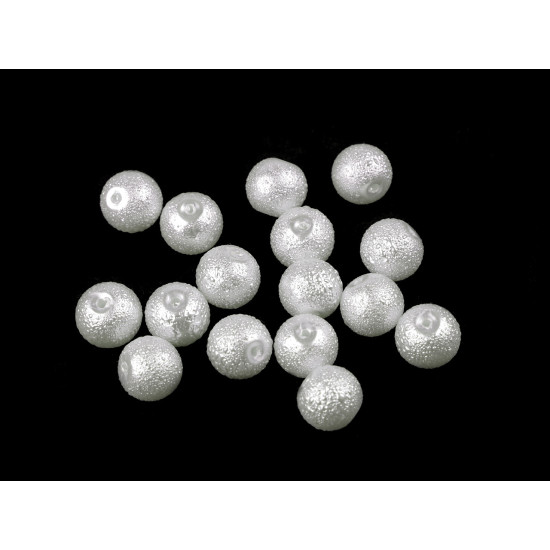 Szklane woskowane perły żebrowane ø10 mm - Czarny (160 Gramy) Szklane woskowane perły żebrowane ø10 mm - Czarny (160 Gramy)