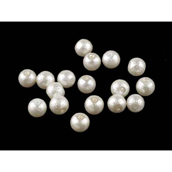 Szklane woskowane perły żebrowane ø10 mm - Czarny (160 Gramy) Szklane woskowane perły żebrowane ø10 mm - Czarny (160 Gramy)
