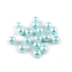 Fogazott üvegviaszgyöngy ø10 mm - Türkisz (160 Grammok)