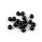 Glaswachsperlen gerippt ø 10 mm - Schwarz (160 Gramm)