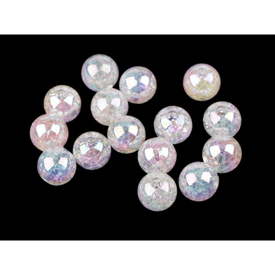 Perle in plastica, con effetto ab, dimensioni: ø 13 mm - Trasparente (15 Pezzi) Perle in plastica, con effetto ab, dimensioni: ø 13 mm - Trasparente (15 Pezzi)