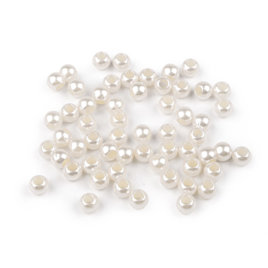 Abalorios de plástico ø8 mm - Perla (20 Gramos) Abalorios de plástico ø8 mm - Perla (20 Gramos)