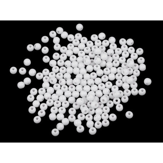 Plastic beads color ø4 mm - Red (100 Grams) Plastic beads color ø4 mm - Red (100 Grams)