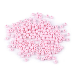 Plastic beads color ø4 mm - Light pink (100 Grams)