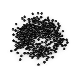 Plastic beads color ø4 mm - Black (100 Grams)
