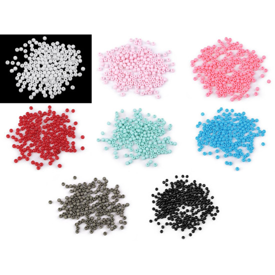 Plastic beads color ø4 mm - Red (100 Grams) Plastic beads color ø4 mm - Red (100 Grams)