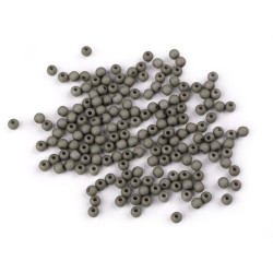 Plastic beads color ø4 mm - Grey (100 Grams)
