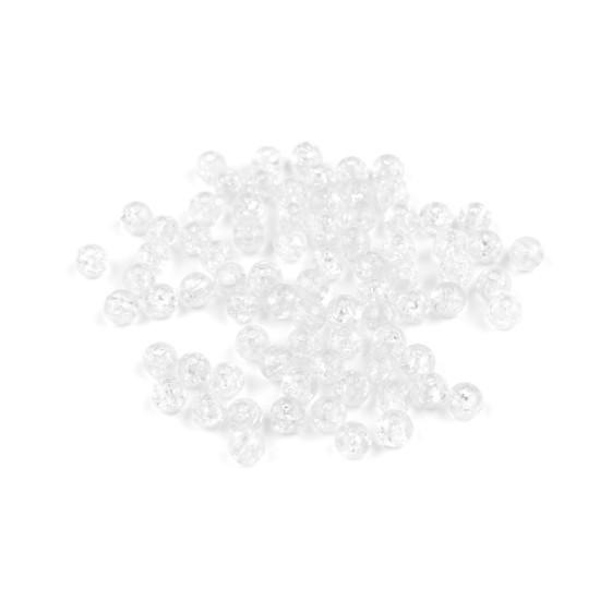 Cracked plastic beads ø6 mm - Violet lilac (30 Grams) Cracked plastic beads ø6 mm - Violet lilac (30 Grams)