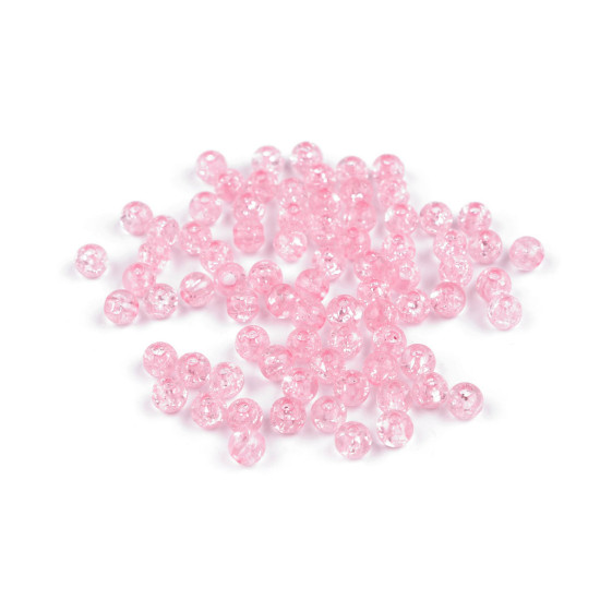 Cracked plastic beads ø6 mm - Violet lilac (30 Grams) Cracked plastic beads ø6 mm - Violet lilac (30 Grams)