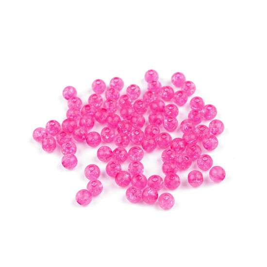 Cracked plastic beads ø6 mm - Violet lilac (30 Grams) Cracked plastic beads ø6 mm - Violet lilac (30 Grams)