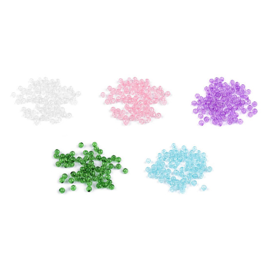 Cracked plastic beads ø6 mm - Violet lilac (30 Grams) Cracked plastic beads ø6 mm - Violet lilac (30 Grams)