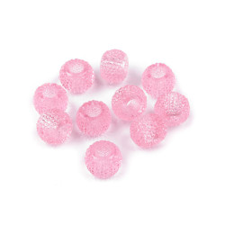Abalorios de plástico 8x12 mm - Rosa (10 Piezas)