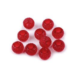 Abalorios de plástico 8x12 mm - Rojo oscuro (10 Piezas)