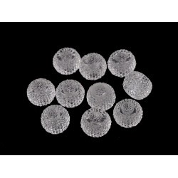 Abalorios de plástico 8x12 mm - Transparente (10 Piezas)