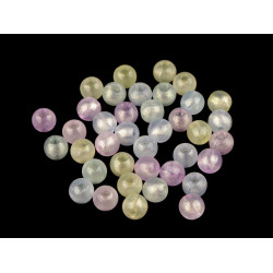 Plastic beads pearl ab frost effect ø8 mm - Pastel mix (120 Grams)