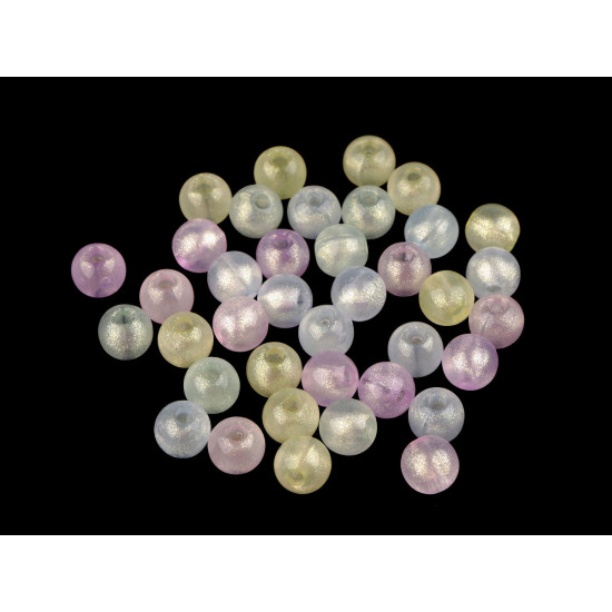Plastic beads pearl ab frost effect ø8 mm - Light pink (360 Grams) Plastic beads pearl ab frost effect ø8 mm - Light pink (360 Grams)
