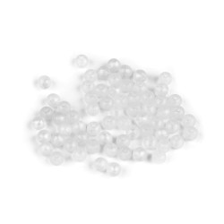 Plastic beads pearl ab frost effect ø6 mm - White (120 Grams)