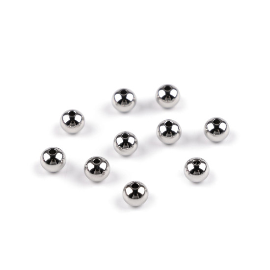 Gyöngyök rozsdamentes acélból ø6 mm - Platina (100 Darabok) Gyöngyök rozsdamentes acélból ø6 mm - Platina (100 Darabok)