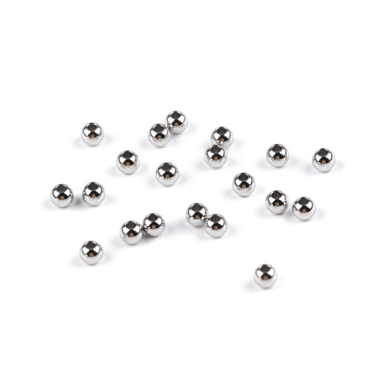 Gyöngyök rozsdamentes acélból ø4 mm - Platina (20 Darabok) Gyöngyök rozsdamentes acélból ø4 mm - Platina (20 Darabok)