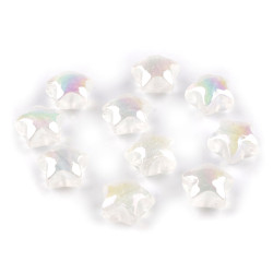 Koraliki plastikowe z efektem ab gwiazda ø18 mm - White (10 Sztuki)