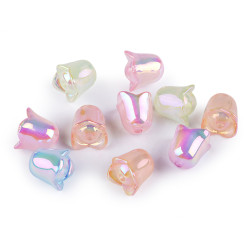 Koraliki plastikowe dzwoneczek efekt ab 15x16 mm - Mix (10 Sztuki)