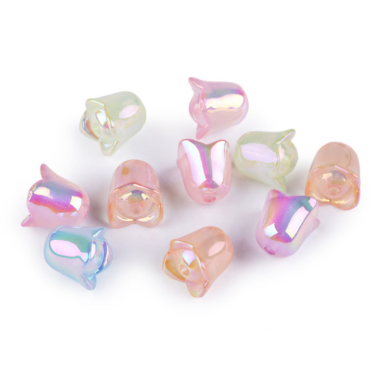 Koraliki plastikowe dzwoneczek efekt ab 15x16 mm - Mix (50 Sztuki) Koraliki plastikowe dzwoneczek efekt ab 15x16 mm - Mix (50 Sztuki)