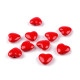Kunststoffperlen herz 17 x 18 mm - Rot (10 Stücke)