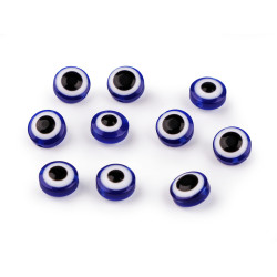 Plastic beads eye of allah ø12 mm - Blue (10 Pieces)