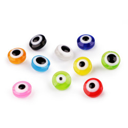 Plastic beads eye of allah ø12 mm - Mix (10 Pieces)