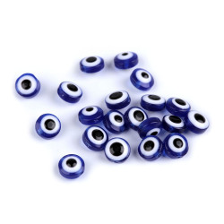 Koraliki plastikowe oko proroka ø8 mm - Niebieski (100 Sztuki)