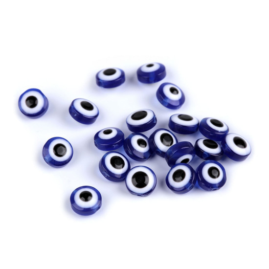 Kunststoffperlen allahs auge, ø 8 mm - Mix (20 Stücke) Kunststoffperlen allahs auge, ø 8 mm - Mix (20 Stücke)