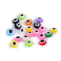 Koraliki plastikowe oko proroka ø8 mm - Mix (100 Sztuki)