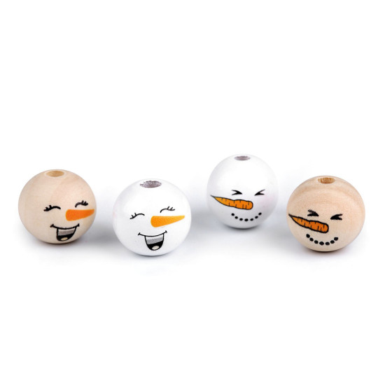 Koraliki drewniane buźka ø20 mm bałwanek - Naturalny jasny (200 Sztuki) Koraliki drewniane buźka ø20 mm bałwanek - Naturalny jasny (200 Sztuki)