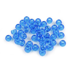 Abalorios de plástico 9x6 mm - Azul rey (20 Gramos)