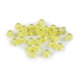 Abalorios de plástico 9x6 mm - Amarillo (20 Gramos)