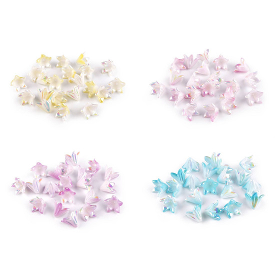 Koraliki plastikowe z efektem ab dzwoneczek 12x16 mm - Niebieski lazurowy (200 Sztuki) Koraliki plastikowe z efektem ab dzwoneczek 12x16 mm - Niebieski lazurowy (200 Sztuki)