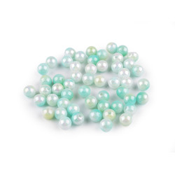 Koraliki plastikowe efekt mermaid ø8 mm - Miętowy (160 Gramy)