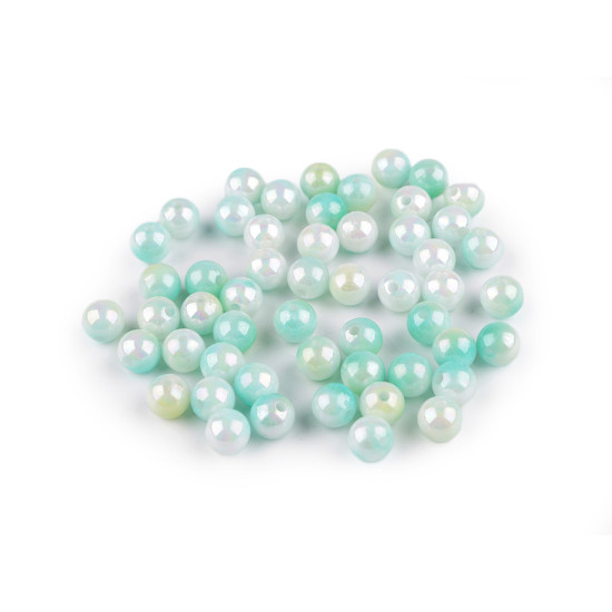 Koraliki plastikowe efekt mermaid ø8 mm - Jasny popiel (500 Gramy) Koraliki plastikowe efekt mermaid ø8 mm - Jasny popiel (500 Gramy)