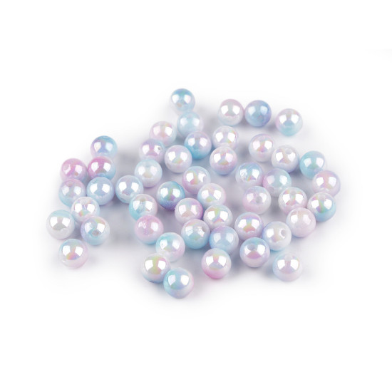 Koraliki plastikowe efekt mermaid ø8 mm - Jasny popiel (500 Gramy) Koraliki plastikowe efekt mermaid ø8 mm - Jasny popiel (500 Gramy)