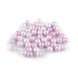 Koraliki plastikowe efekt mermaid ø8 mm - Jasny liliowy (160 Gramy)