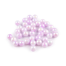 Koraliki plastikowe efekt mermaid ø10 mm - Jasny liliowy (500 Gramy)