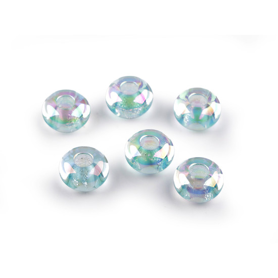 Perles breloques en plastique, ø 13 mm, avec effet ab - Blanc jaune (30 Pièces) Perles breloques en plastique, ø 13 mm, avec effet ab - Blanc jaune (30 Pièces)