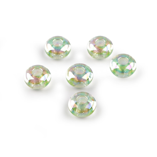 Perles breloques en plastique, ø 13 mm, avec effet ab - Blanc jaune (30 Pièces) Perles breloques en plastique, ø 13 mm, avec effet ab - Blanc jaune (30 Pièces)